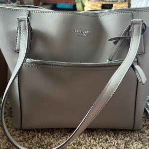 Gray Kate Spade Tote Purse